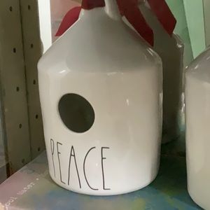 Rae Dunn Peace bird house
